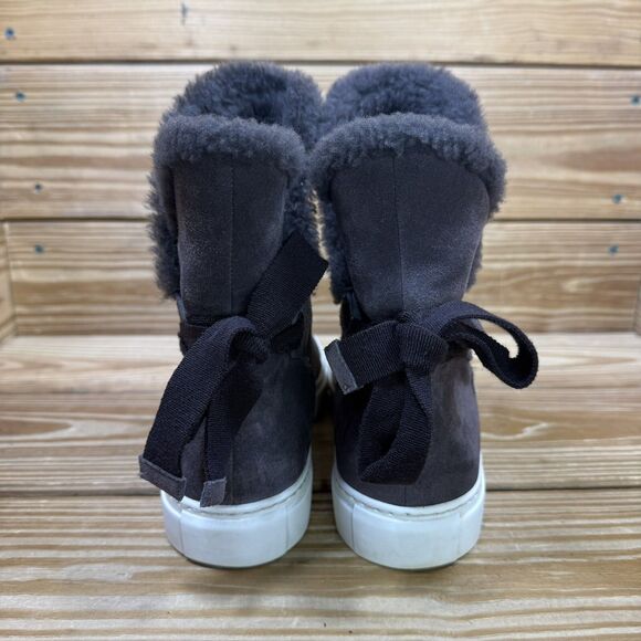 M Gemi Cerchio Bootie Women’s 39 1/2 US 8.5 Slip On Lined Gray Suede Boots - Picture 5 of 8